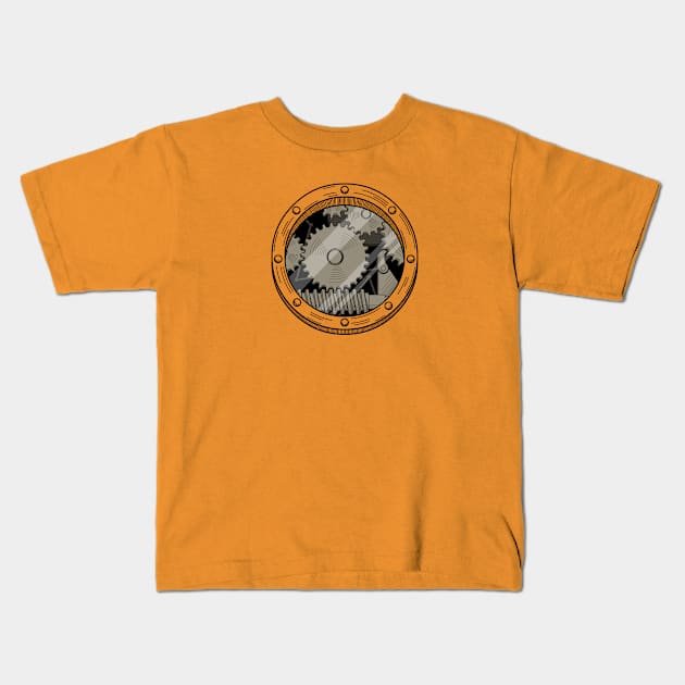 Porthole Gears Kids T-Shirt by NillyWilly